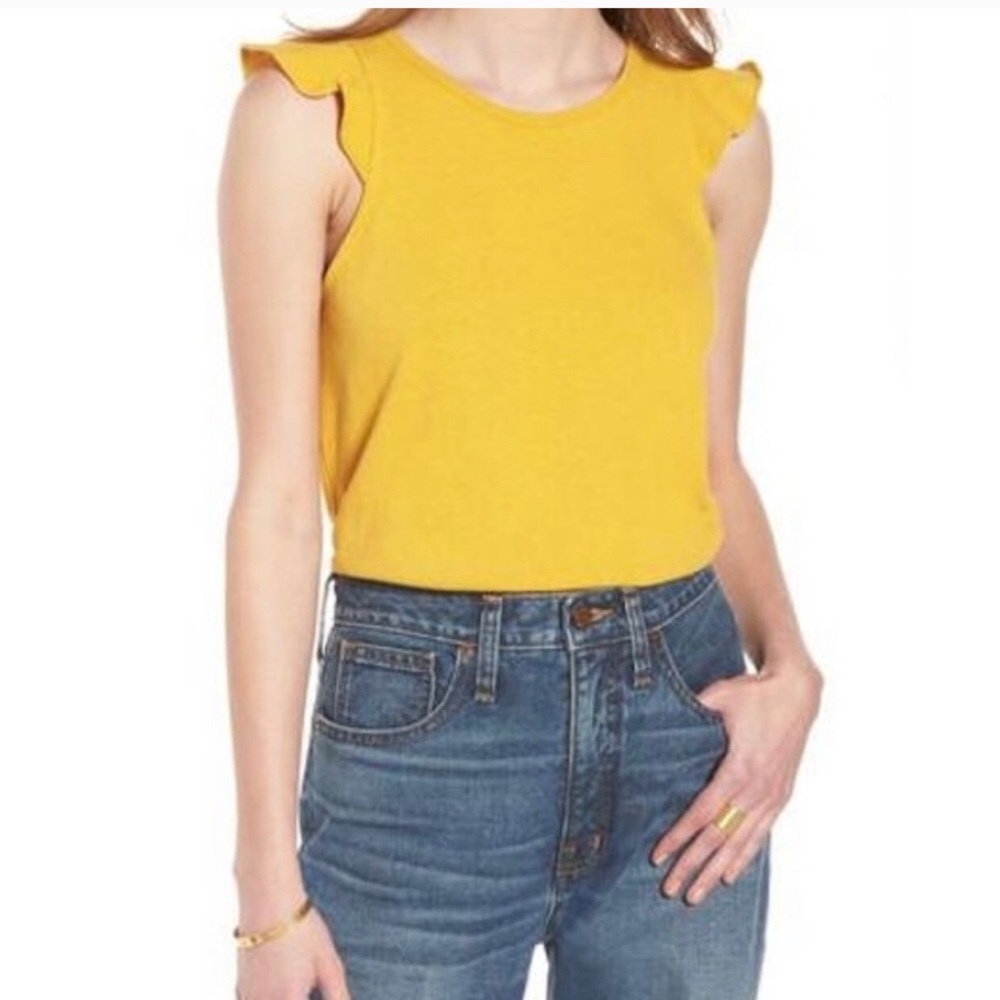 Madewell | Mustard Yellow Knit Top